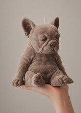 Sitting French Bulldog Candle
