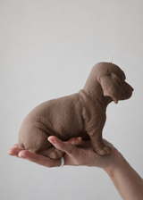 Dachshund Dog Candle beige