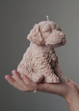 Doodle puppy candle Labradoodle Goldendoodle dog lover gift handmade soy wax