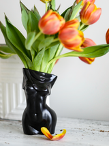 'Noir' | Ceramic Flower Vase | Aesthetic Nordic Home Decor
