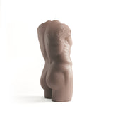 Aesthetics candle body man beige