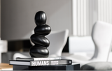 'Black Spa Stones' | Ceramic Art Flower Vase