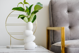 'White Spa Stones' | Ceramic Flower Vase | Aesthetic Nordic Home Decor