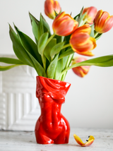 'Scarlet' | Ceramic Flower Vase | Aesthetic Nordic Home Decor