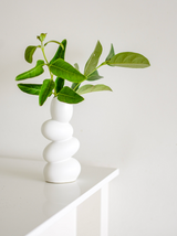 'White Spa Stones' | Ceramic Flower Vase | Aesthetic Nordic Home Decor