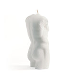 Aesthetics candle body man white snow moon